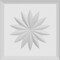 Ekena Millwork Standard Sedgwick Flower Rosette With Rounded Edge, 3"W x 3"H x 3/4"P ROSP030X030X075SDG11 - alternate 2